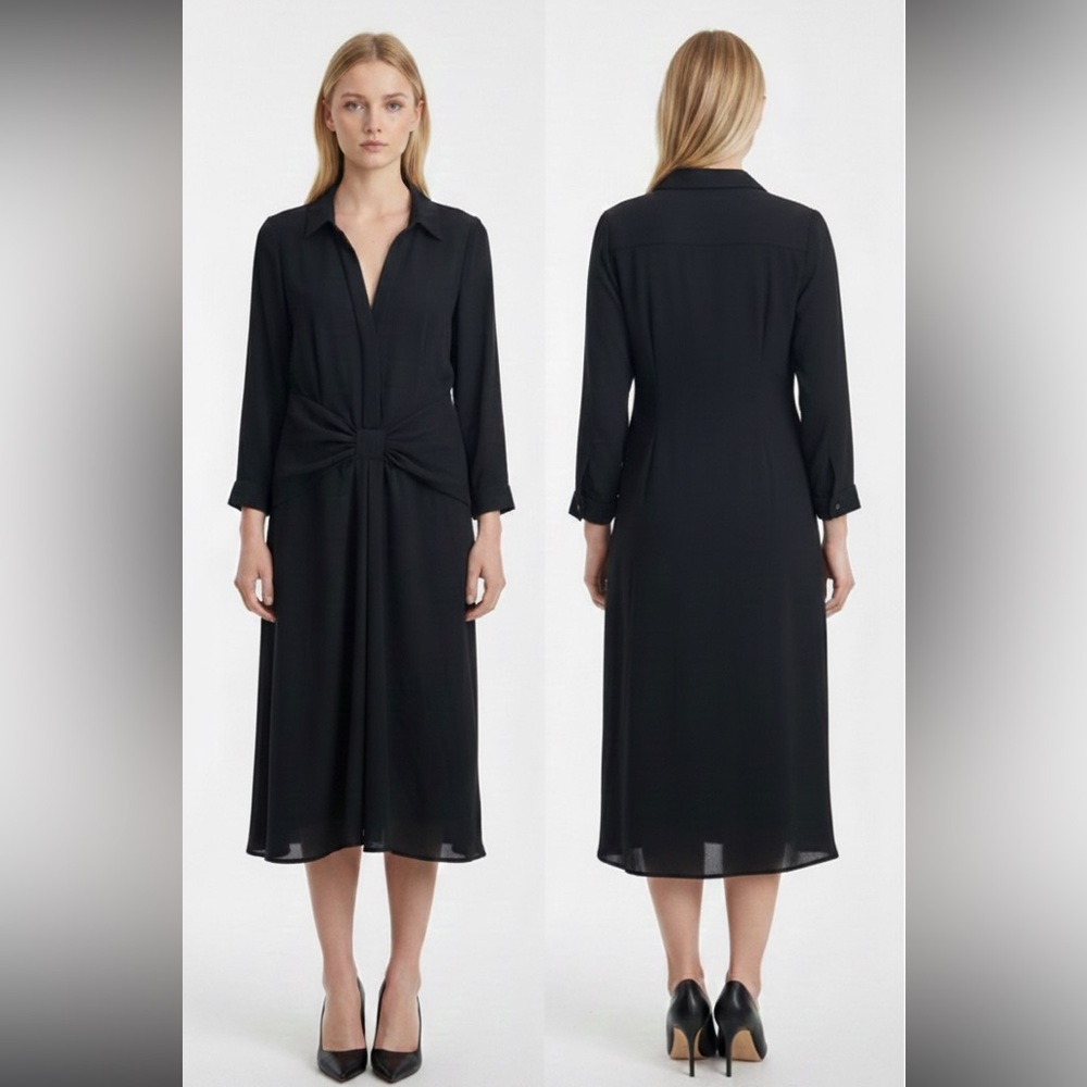 BCBGMAXAZRIA Black Shirt Dress size S